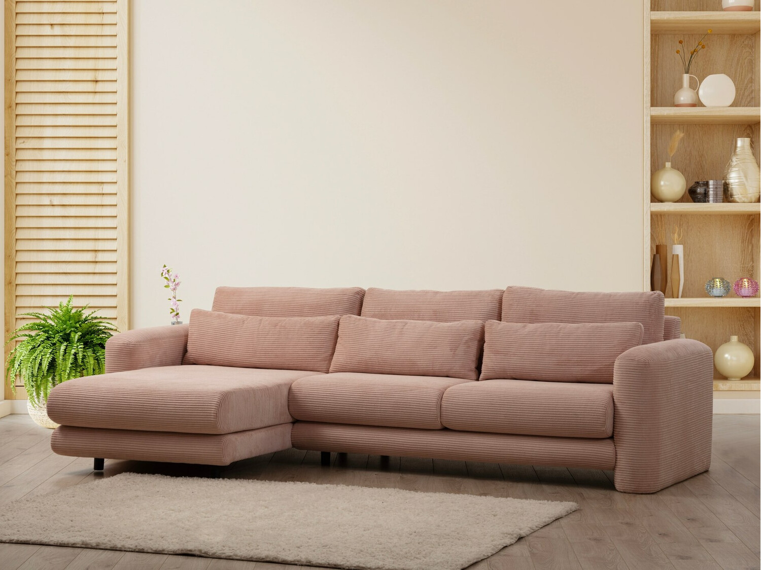 Minkštas kampas Altadena 333 (Dusty rožinė)