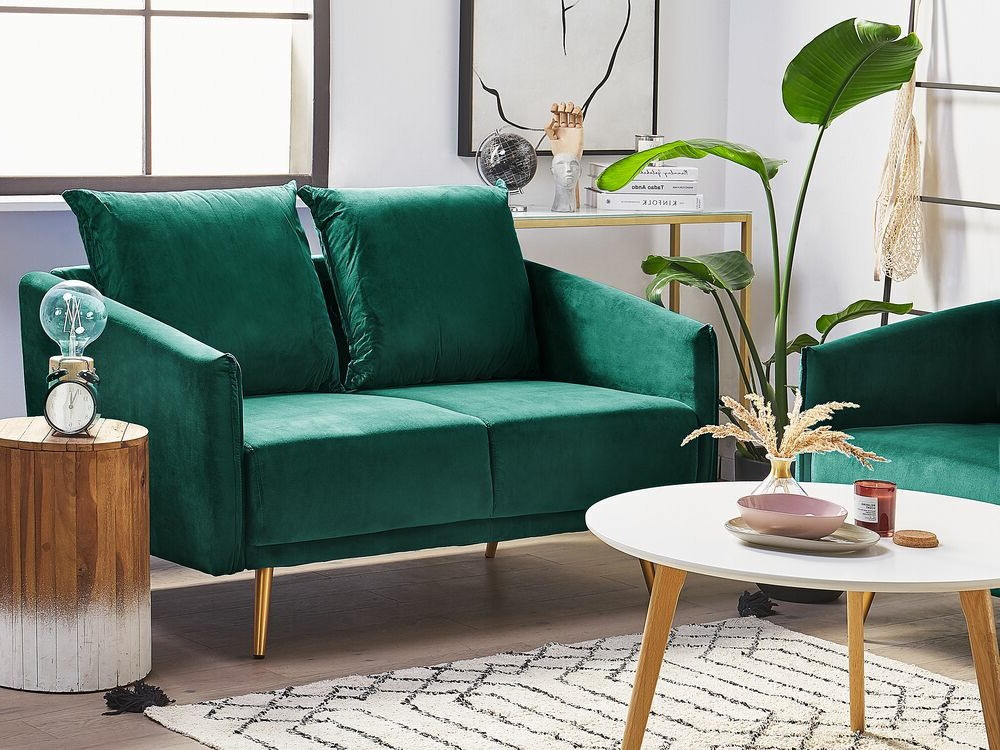 Sofa Berwyn 193 (Žalia + Auksinė)