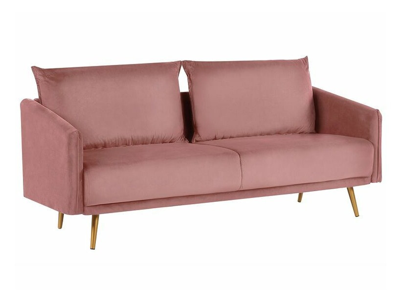 Minkštų baldų komplektas Berwyn 206 (Auksinė + Rožinė)