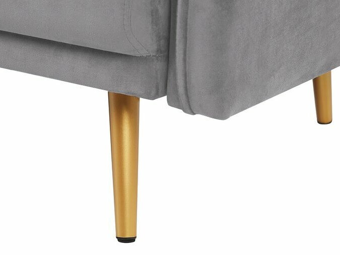 Minkštų baldų komplektas Berwyn 206 (Pilka + Auksinė)