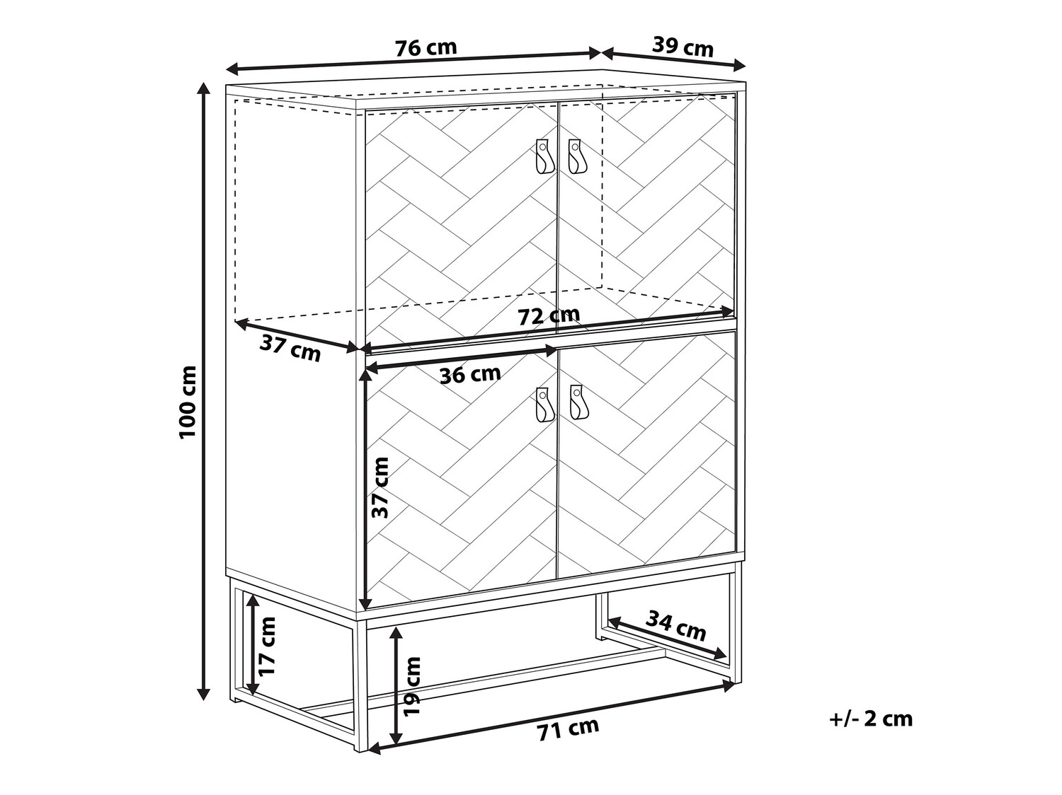 Spintelė Fiotivu 100 (Balta + Juoda + Tamsus medis)