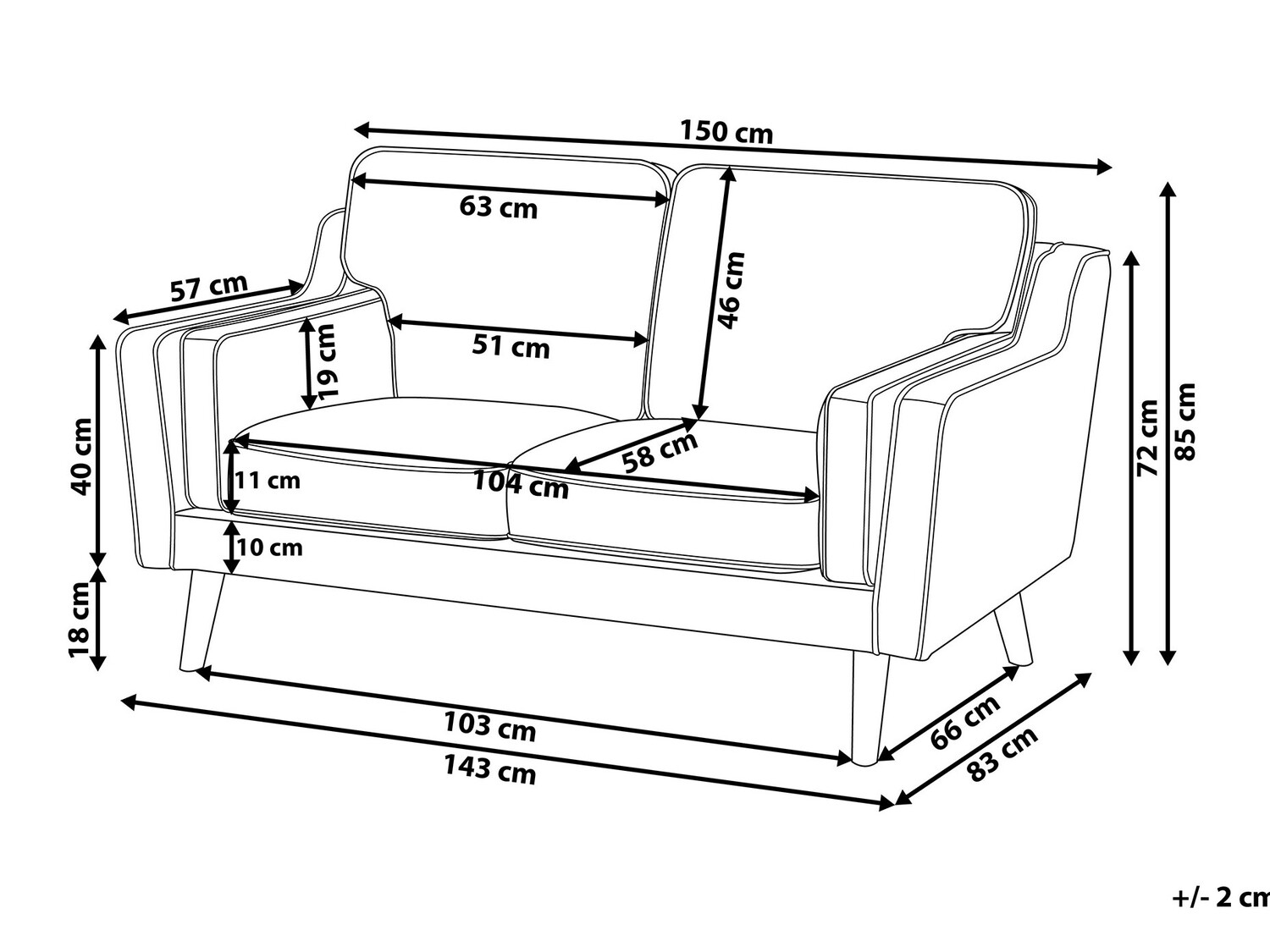 Sofa Berwyn 254 (Žalia)