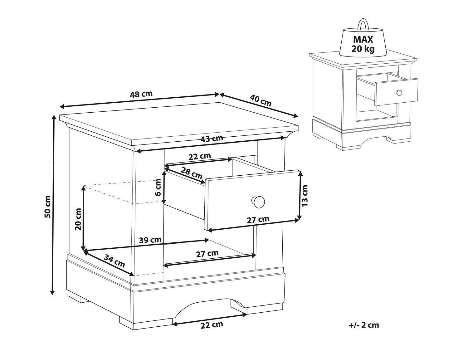 Naktinis staliukas Berwyn 352