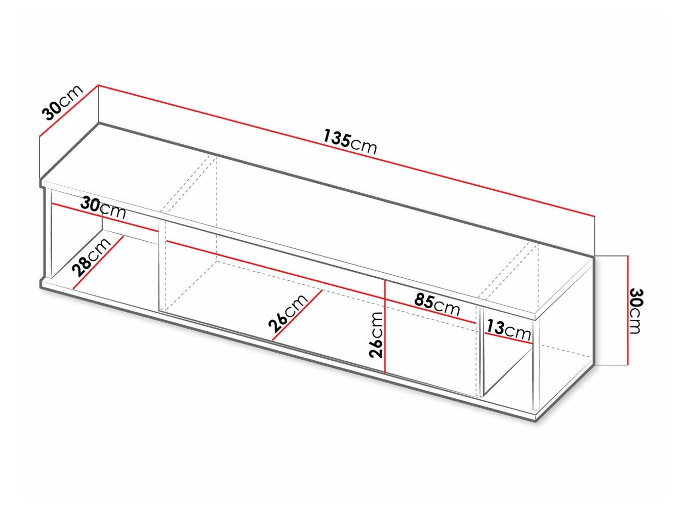 Pakabinama lentyna Lomsore 105 (Balta)