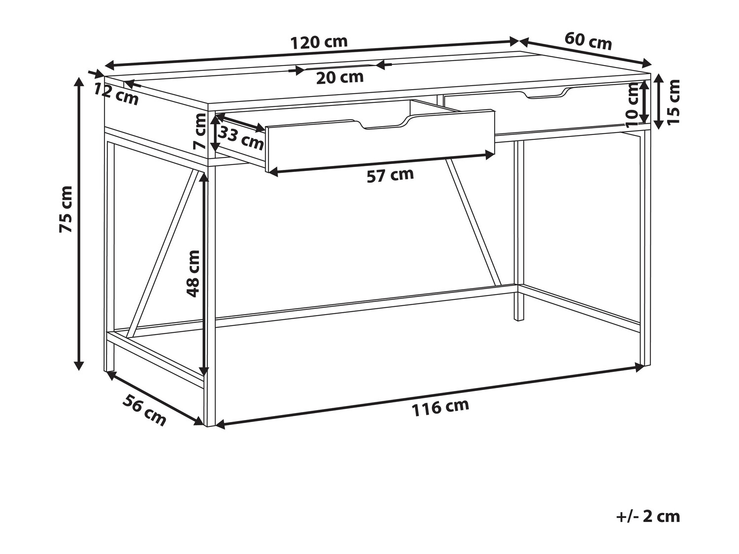 Darbo stalas Berwyn 385