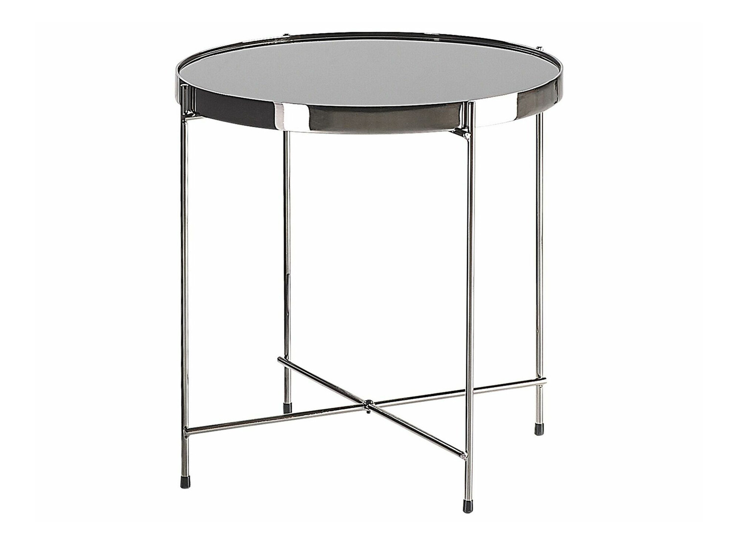 Šoninis staliukas Berwyn 400 (Juoda + Sidabrinė)