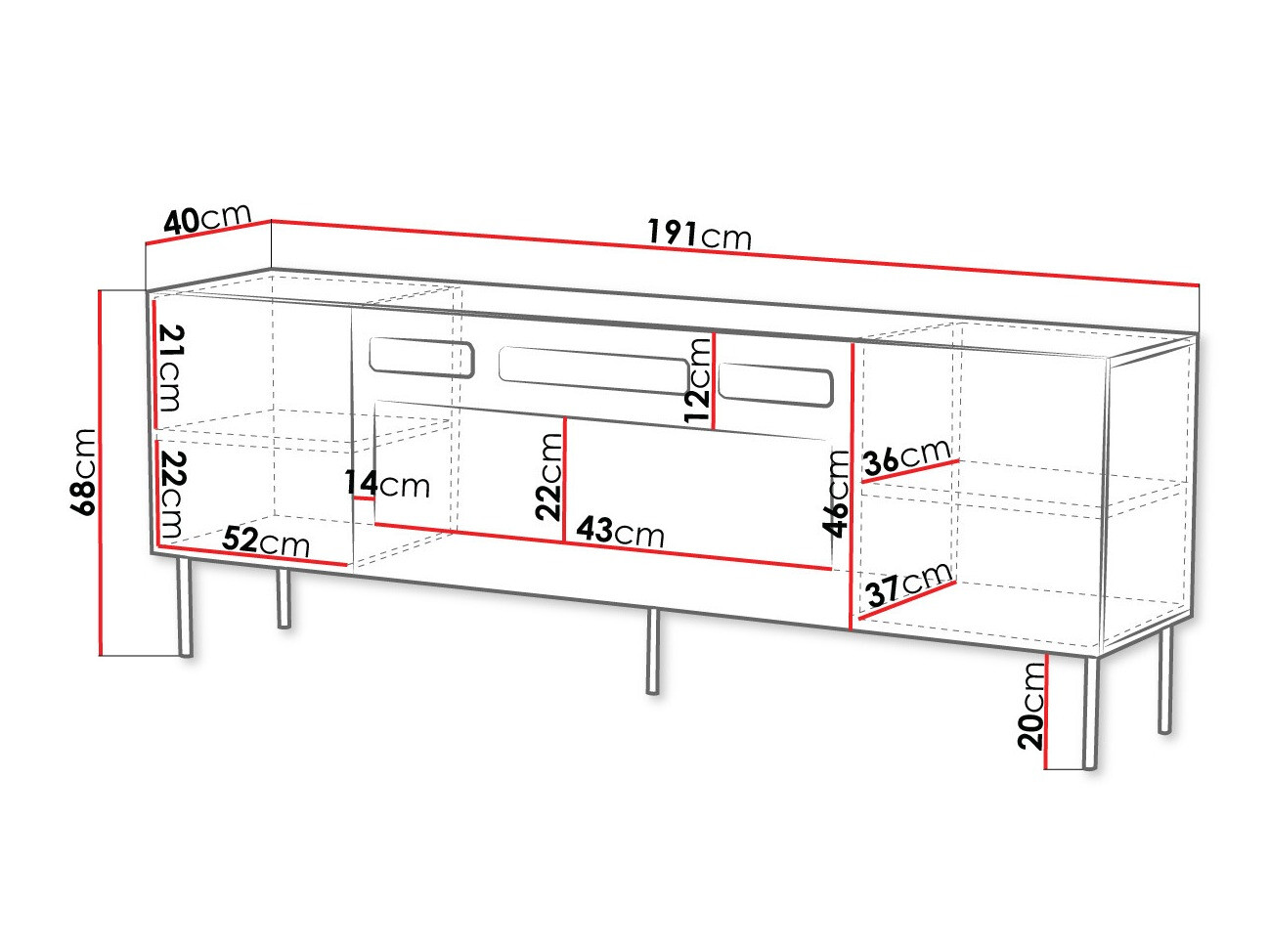 TV staliukas Venophu 102