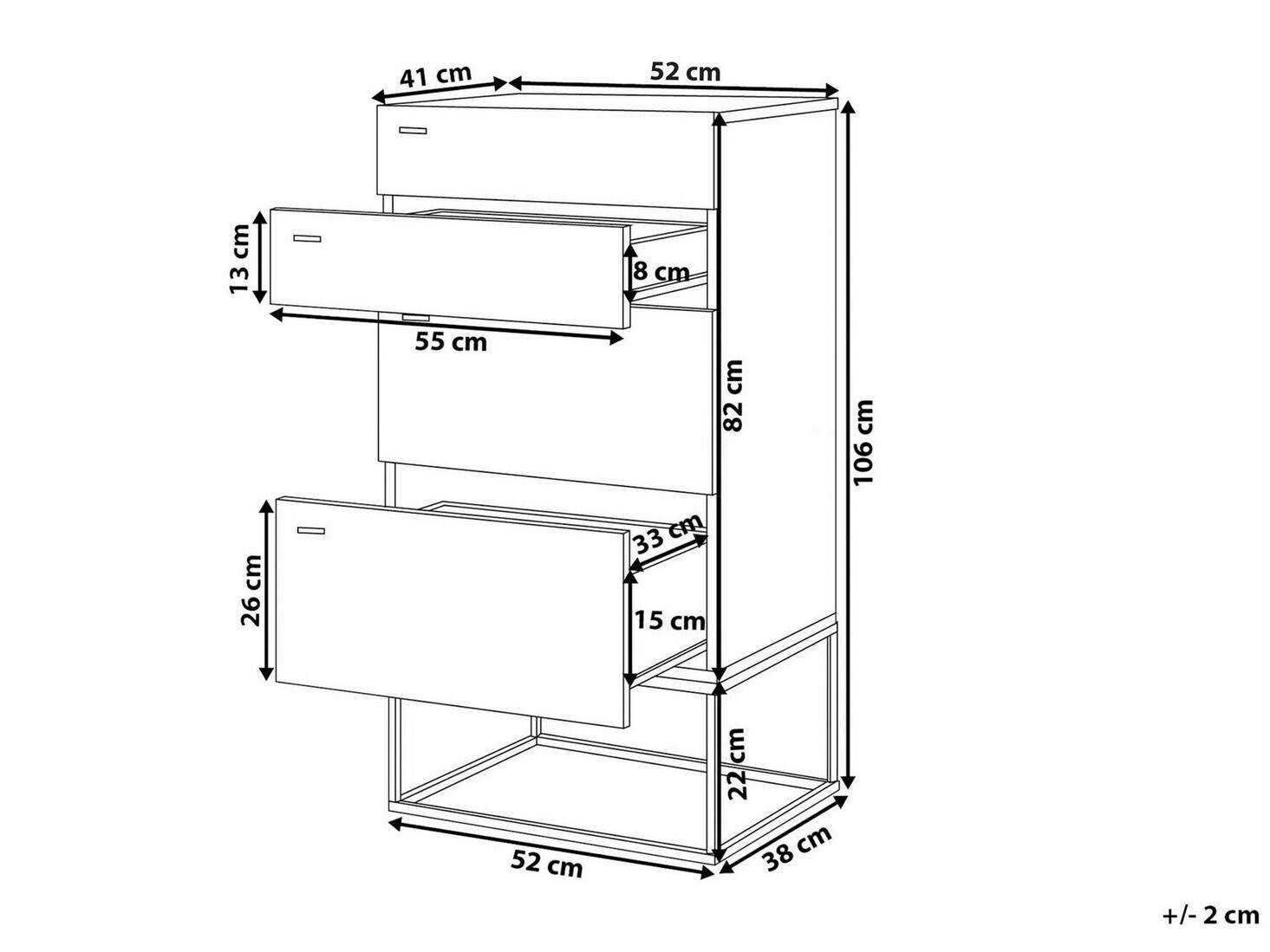 Komoda Berwyn 459 (Šviesus medis)