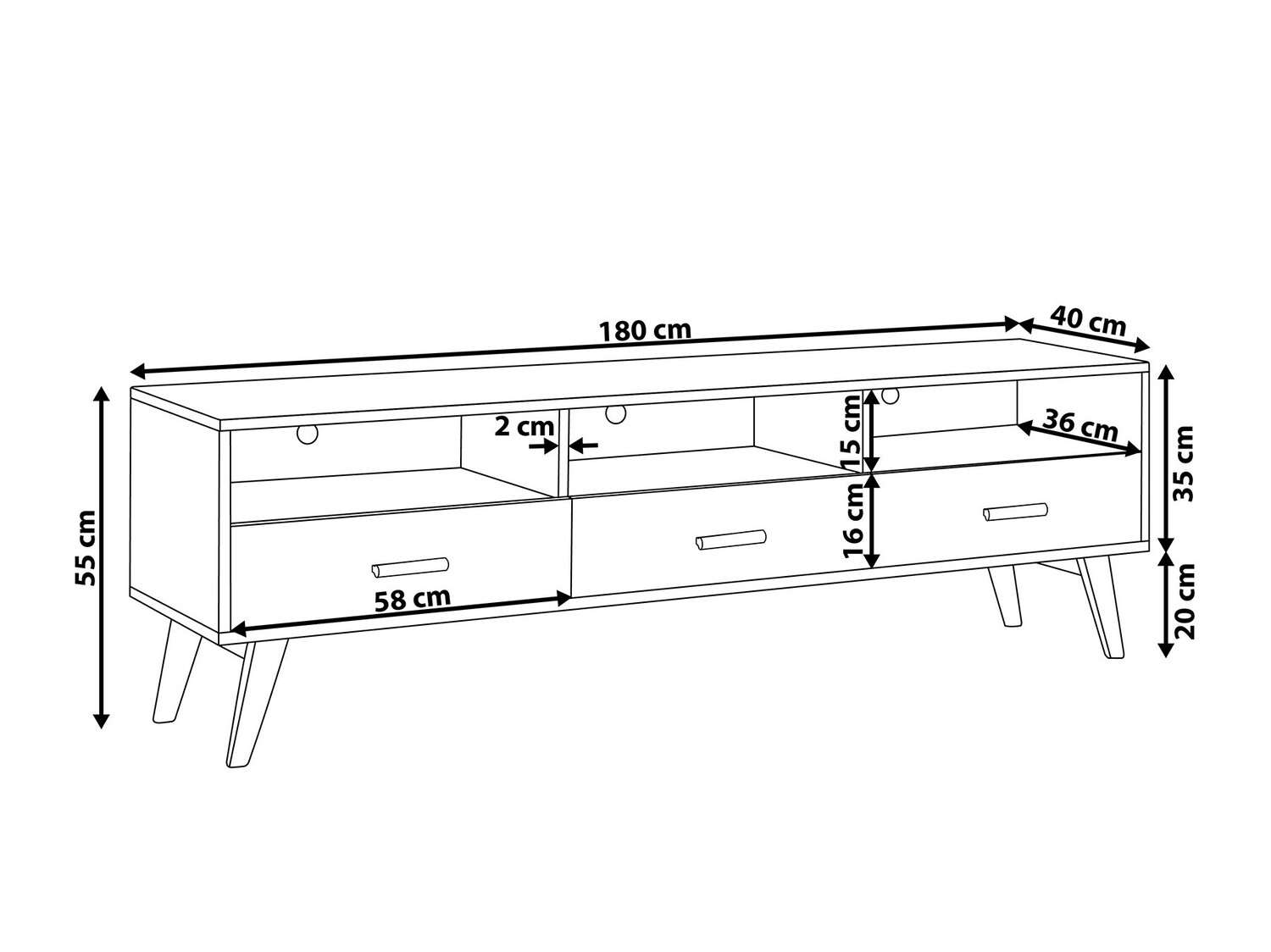 TV staliukas Berwyn 481