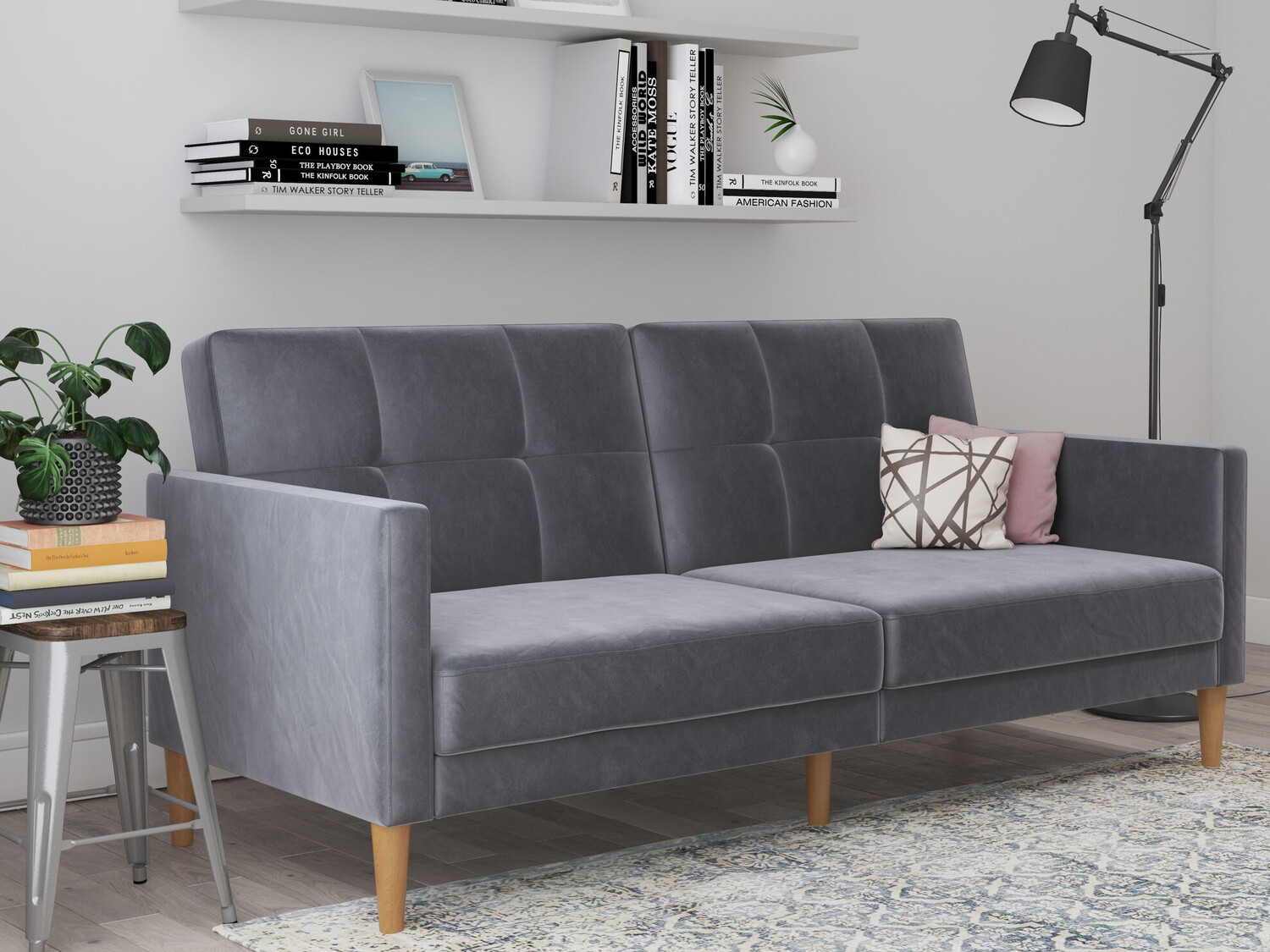 Sofa lova Denton 1178 (Tamsi pilka)