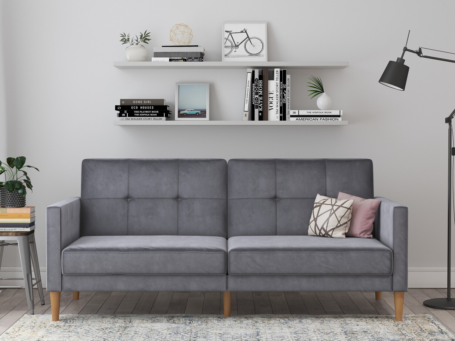 Sofa lova Denton 1178 (Tamsi pilka)