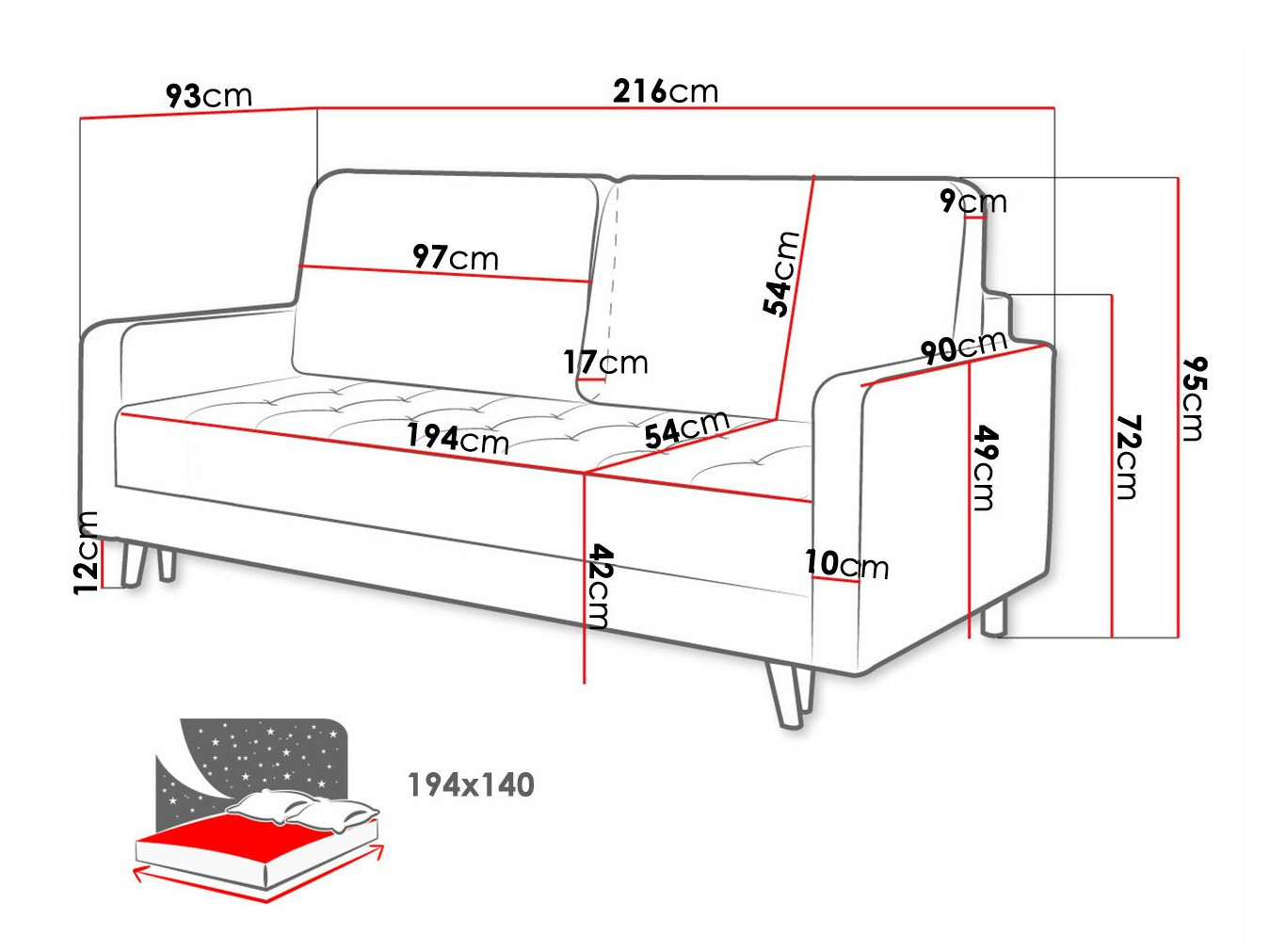 Sofa lova Independence 102 (Kronos 09)
