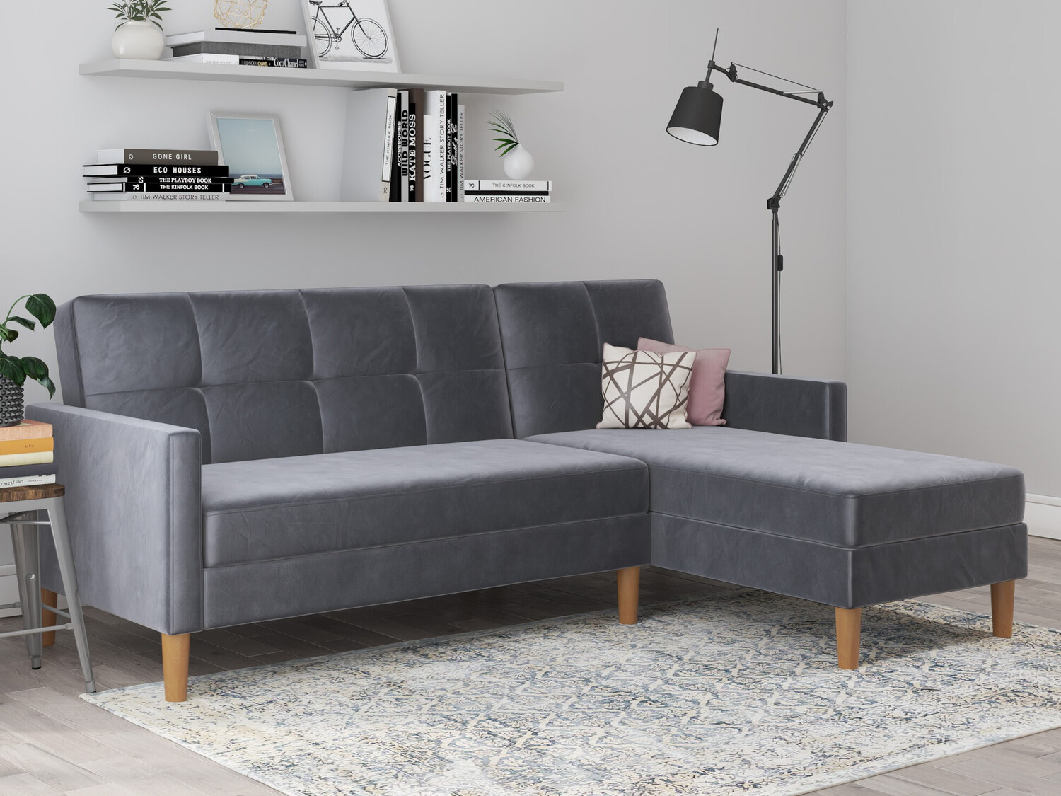 Minkštas kampas Denton 1179 (Tamsi pilka)