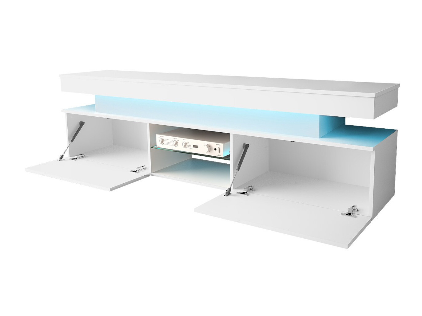 Svetainės komplektas Monfero (Juoda + Blizgi juoda)