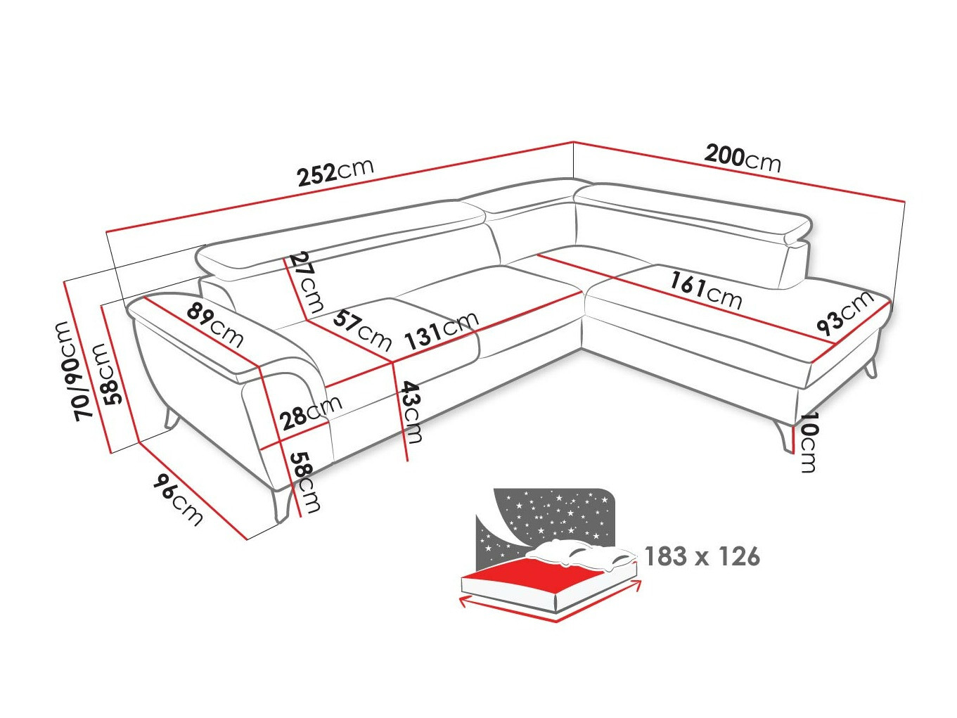 Minkštas kampas Lincoln 178 (Barrel 97)