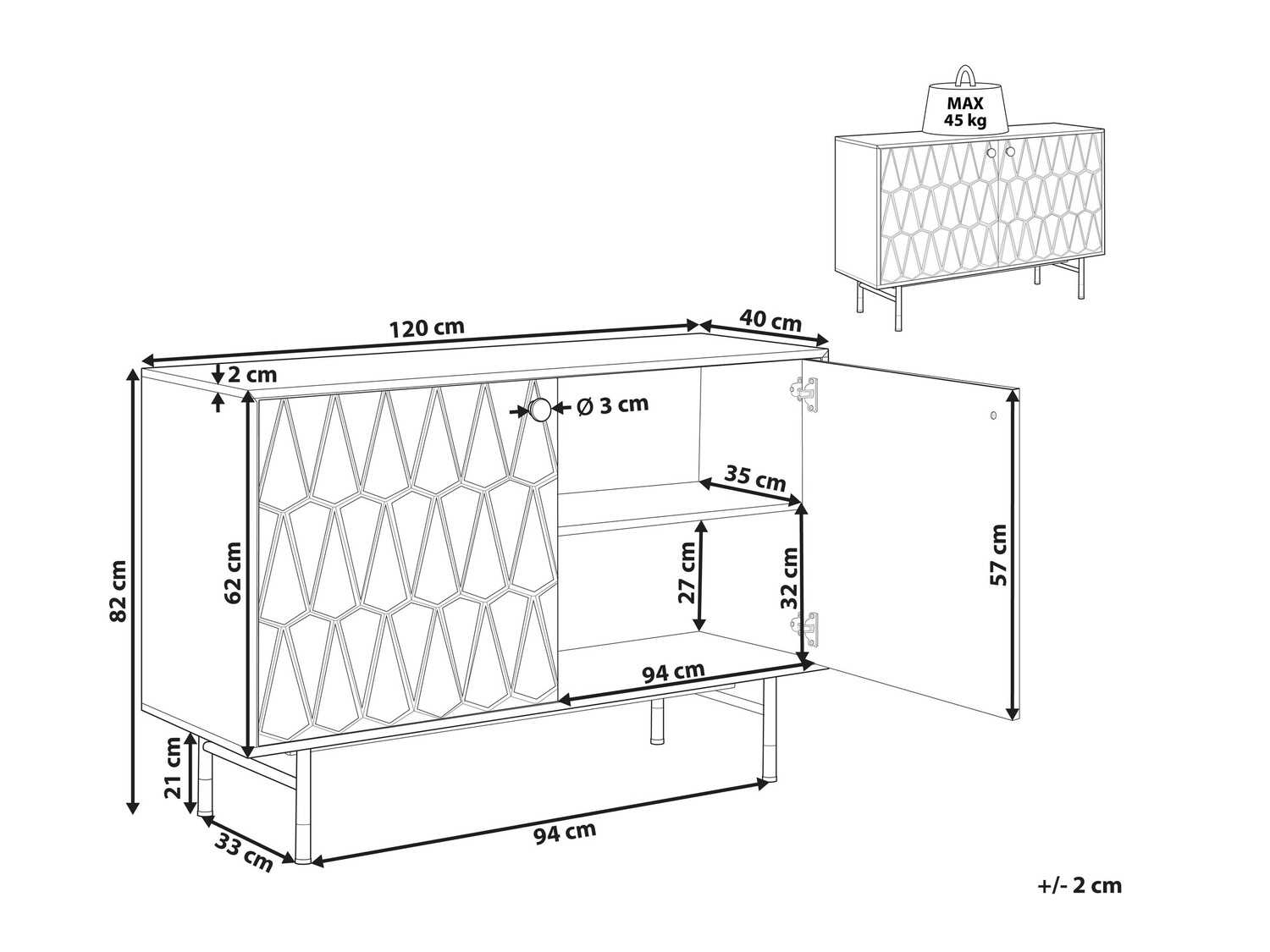 Spintelė Berwyn 566 (Blizgi juoda)