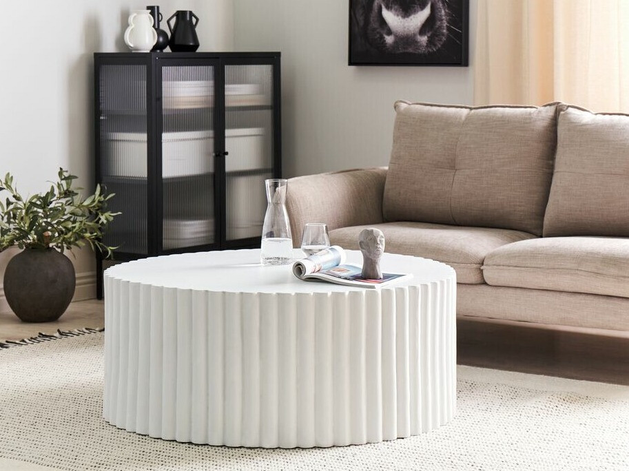 Žurnalinis staliukas Berwyn 2131 (Balta + Terazzo)