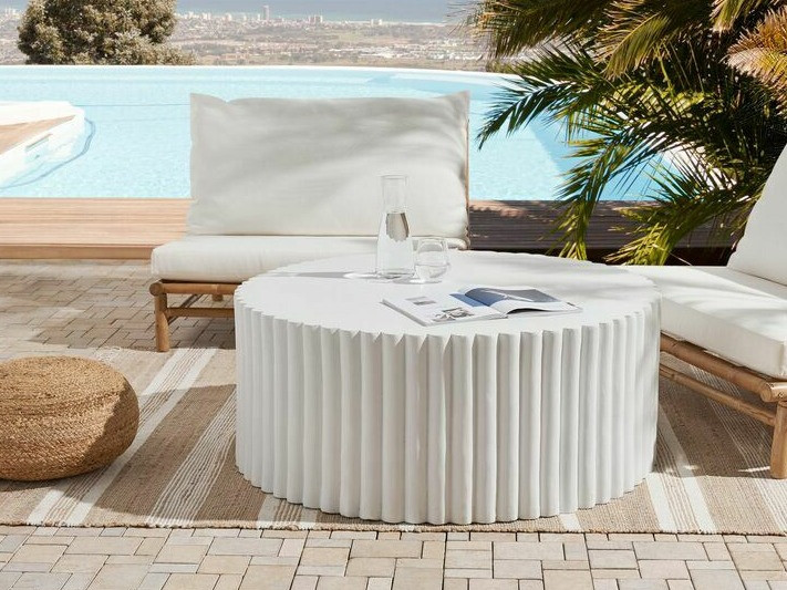 Žurnalinis staliukas Berwyn 2131 (Balta + Terazzo)