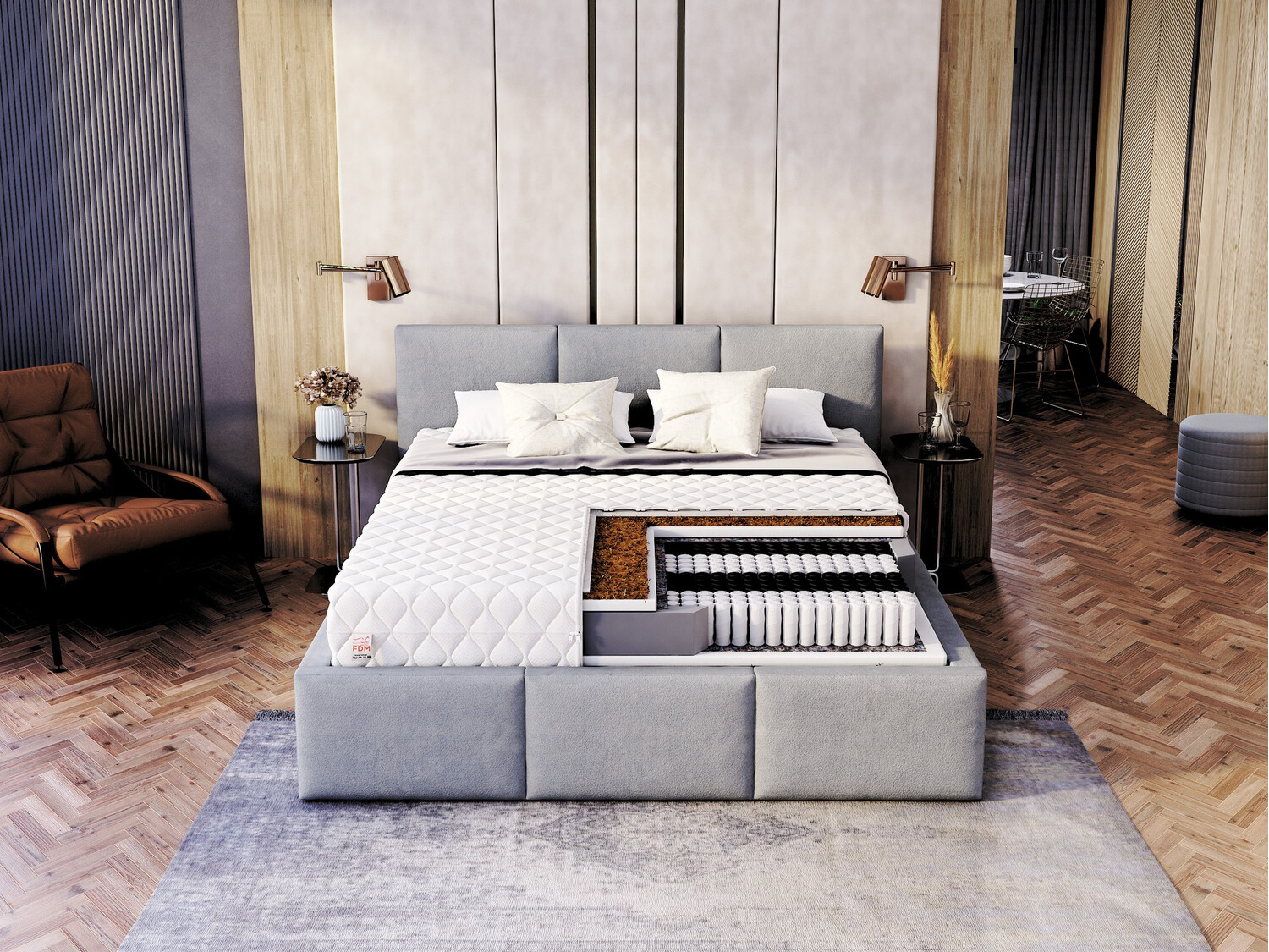 Čiužinys Fairfield 104 (90 x 200 cm)