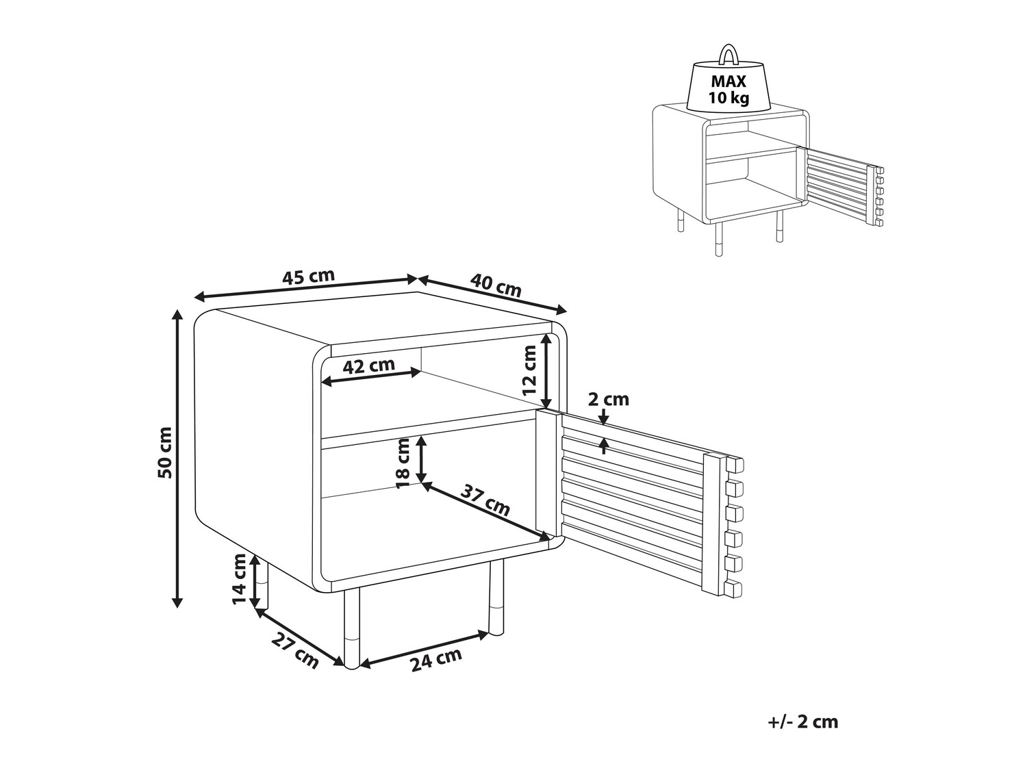 Naktinis staliukas Berwyn 617