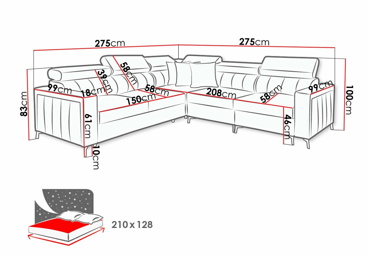 Minkštas kampas Sarasota 152 (Mono 235 + Botanical 36)