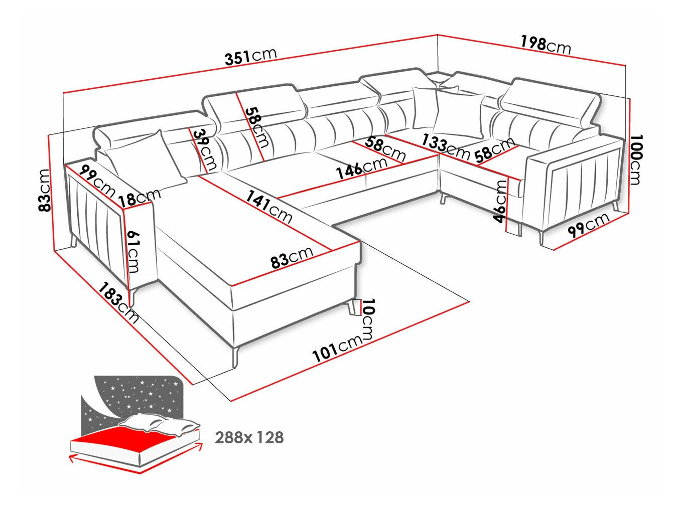 Minkštas kampas Sarasota 154 (Mono 231 + Botanical 36)