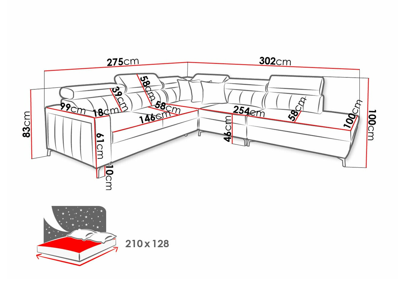 Minkštas kampas Sarasota 156 (Mono 235 + Botanical 36)