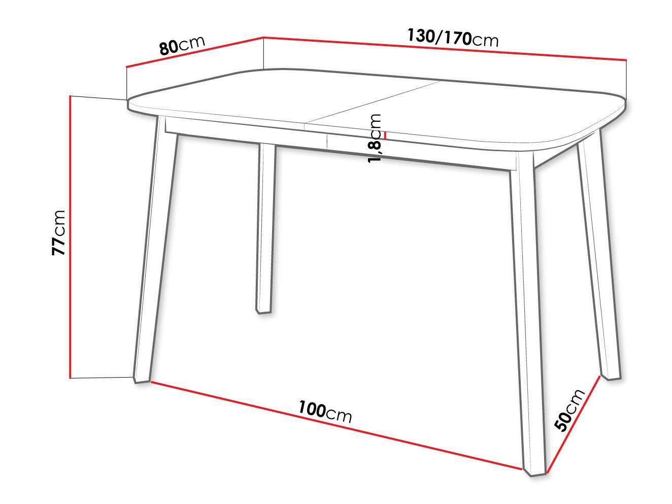 Stalas Edmond 110 (Craft auksinis ąžuolas + Juoda)