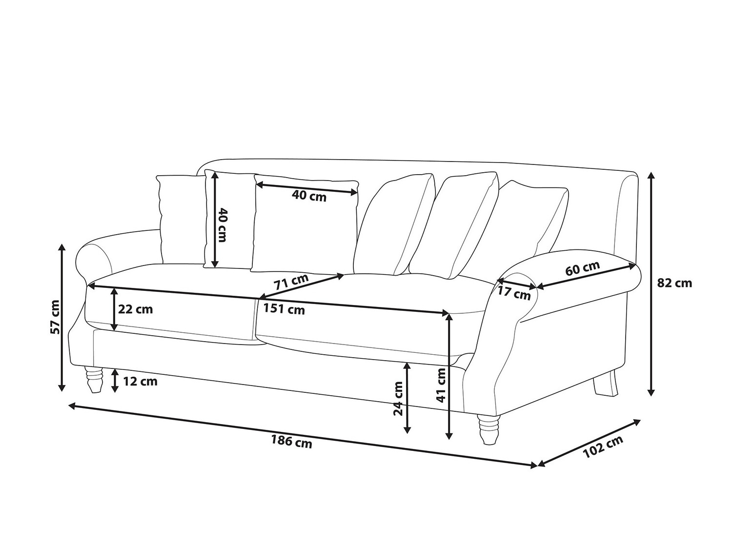 Sofa Berwyn 755 (Smėlinė)