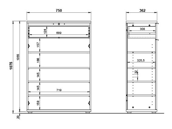 Batų dėžė Soliru 101 (Balta)