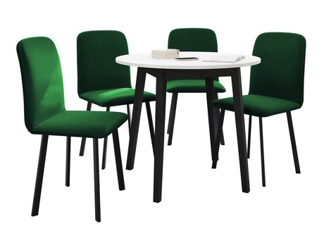 Valgomojo komplektas Edmond 119 (Balta + Juoda)