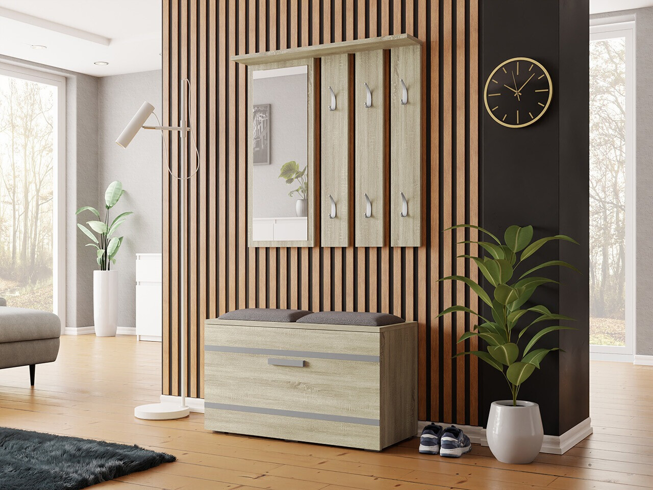 Prieškambario komplektas Mandeville 103 (Sonomos ąžuolas)