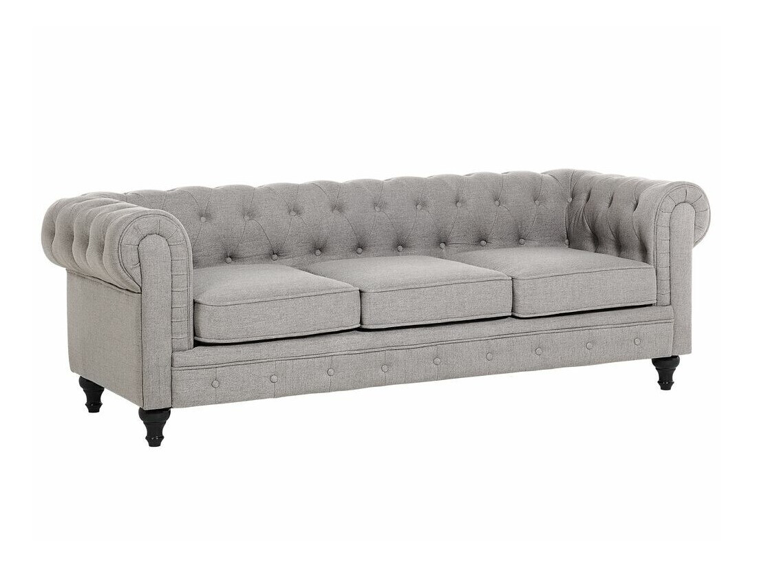 Chesterfield sofa Cirdoro 100 (Šviesi pilka)