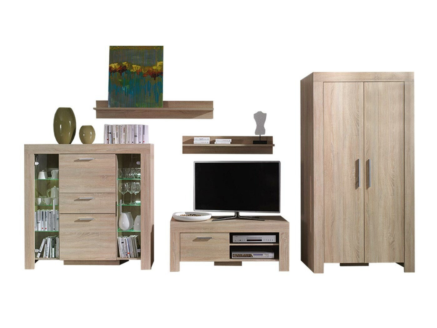 Svetainės komplektas Melfeli 127 (Sonomos ąžuolas)