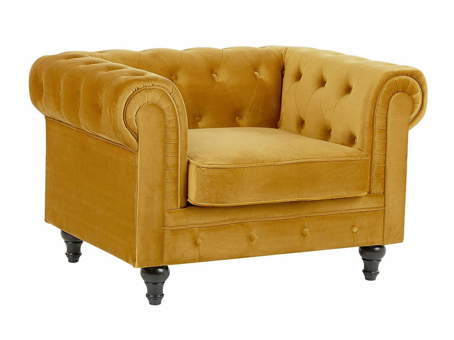 Chesterfield fotelis Cirdoro 102 (Geltona)