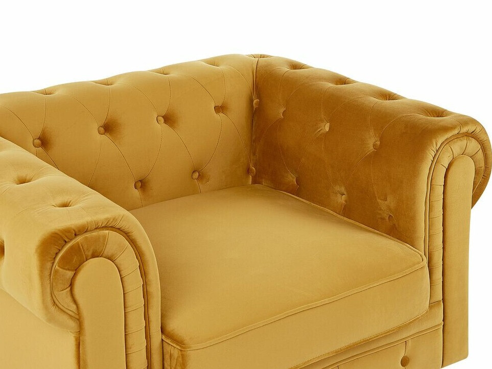 Chesterfield fotelis Cirdoro 102 (Geltona)