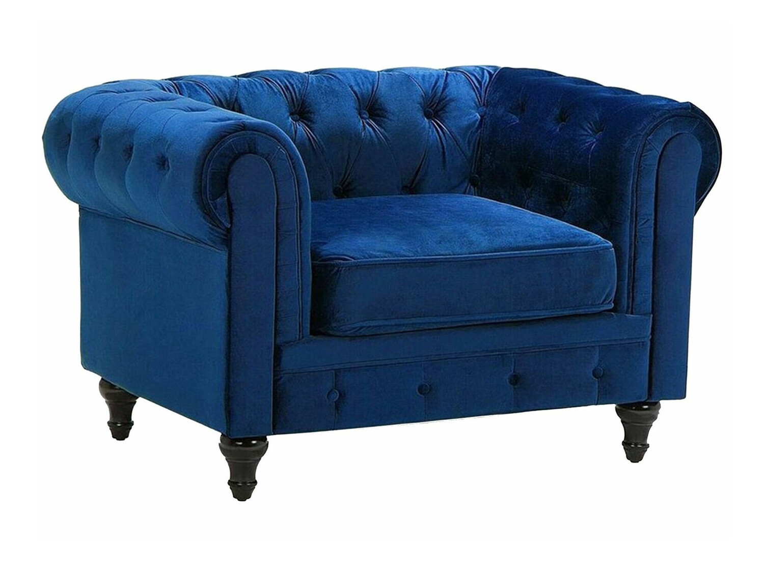 Chesterfield fotelis Cirdoro 102 (Mėlyna)