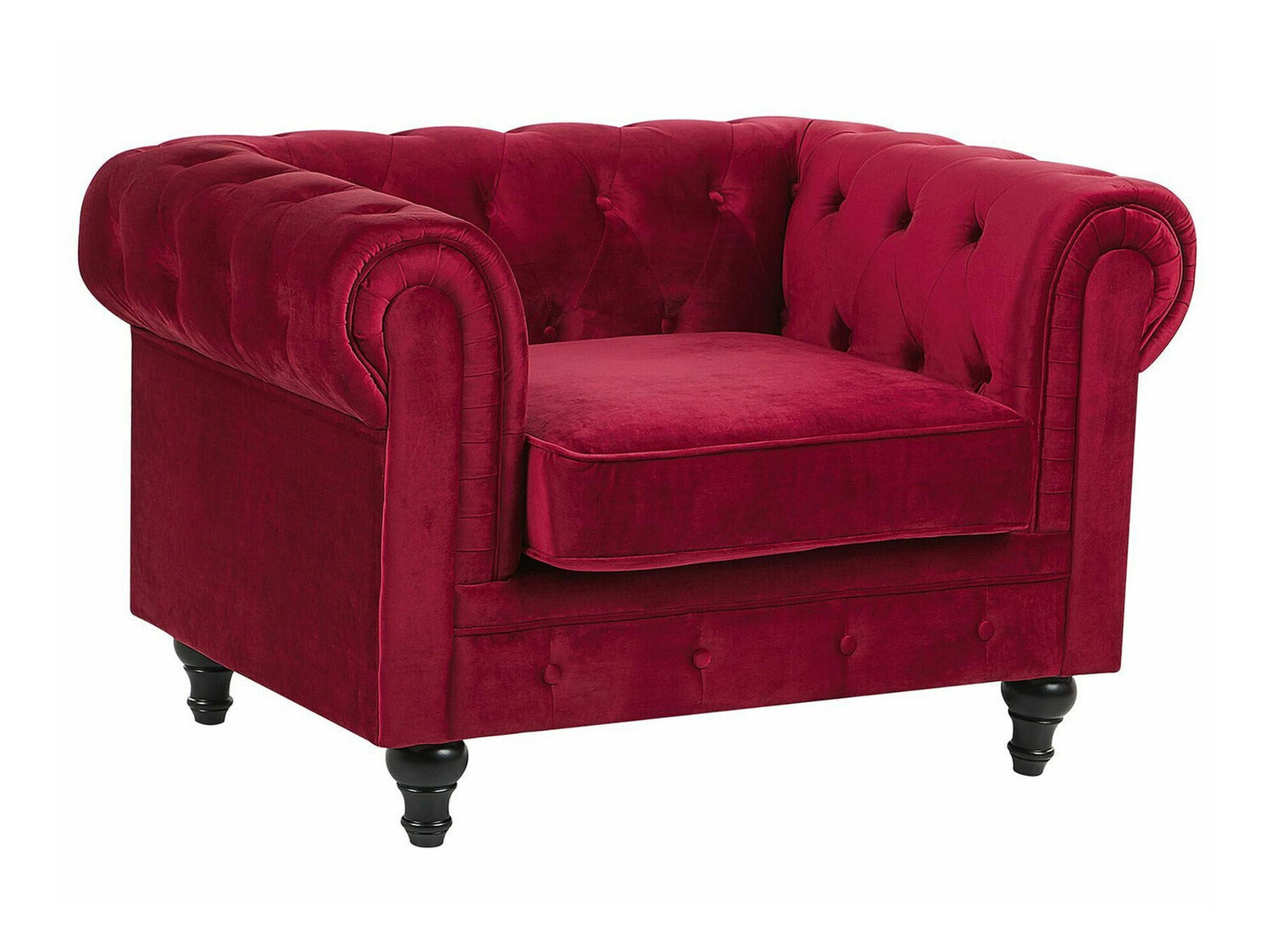 Chesterfield fotelis Cirdoro 102 (Raudona)