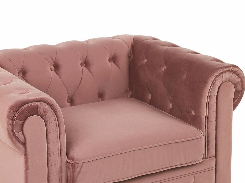 Chesterfield fotelis Cirdoro 102 (Rožinė)