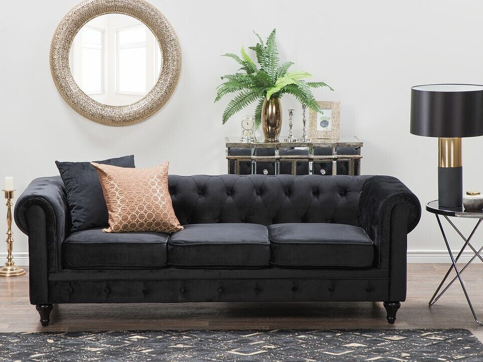 Chesterfield sofa Cirdoro 101 (Juoda)