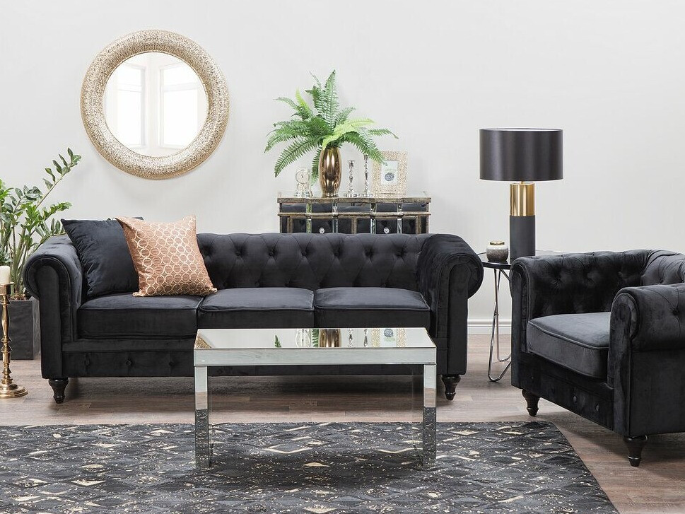 Chesterfield sofa Cirdoro 101 (Juoda)