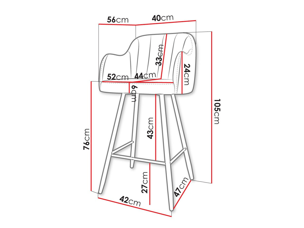 Baro kėdė Comfivo Anser I (Magic Velvet 2219)