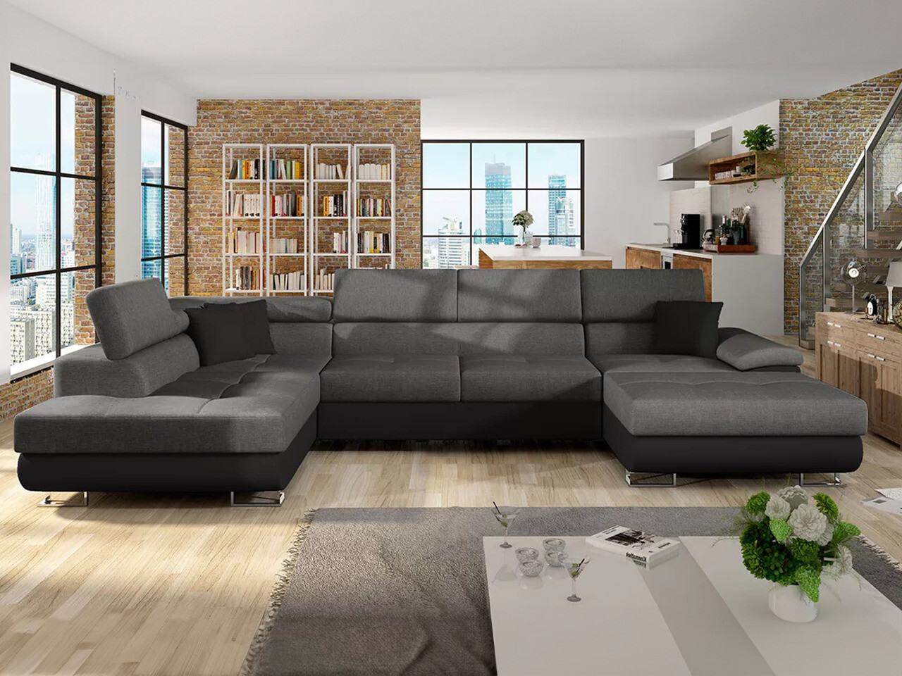 Minkštas kampas Comfivo Ruta IV (Soft 011 + Lux 06 + Soft 011)