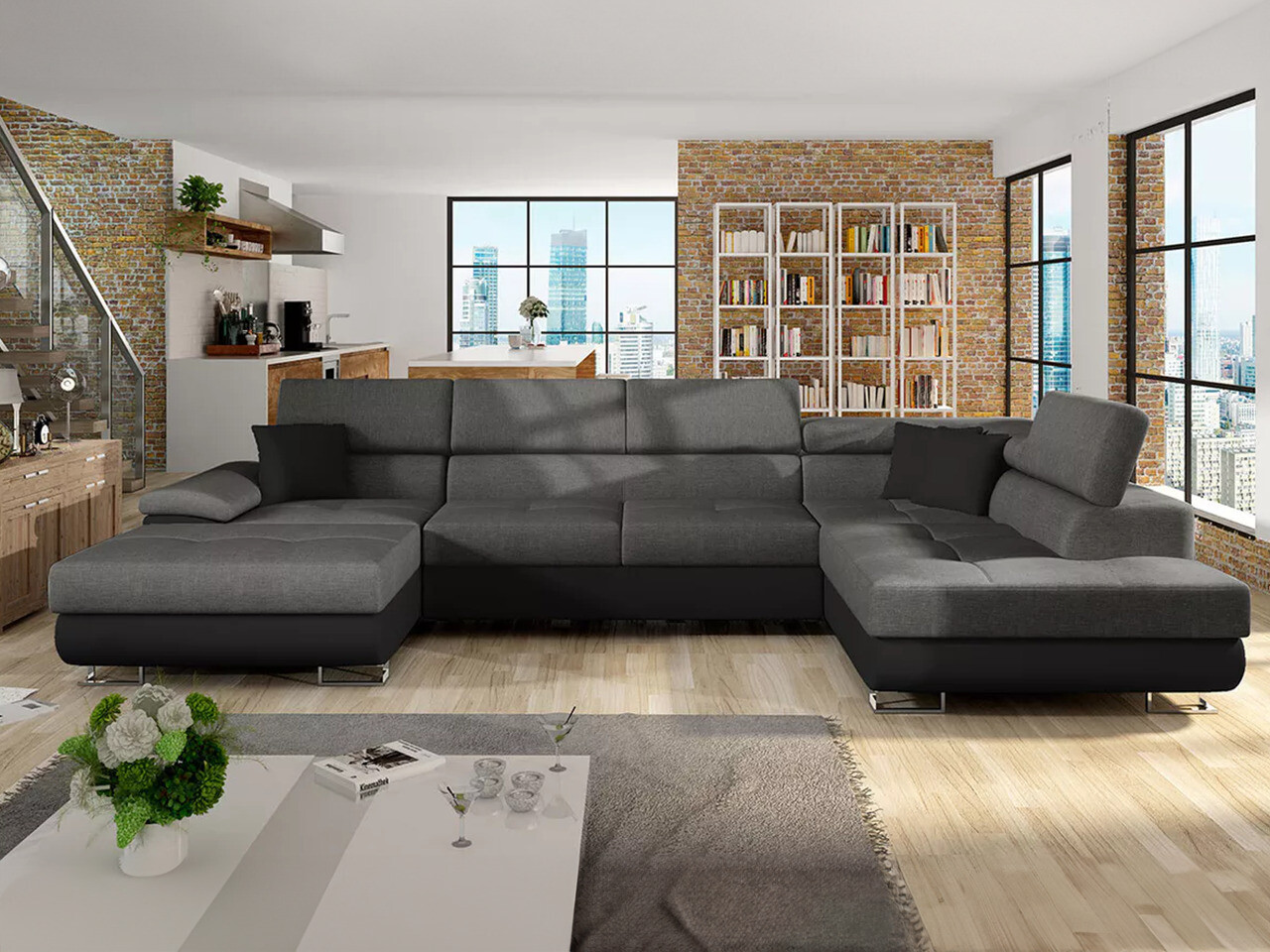 Minkštas kampas Comfivo Ruta IV (Soft 011 + Lux 06 + Soft 011)