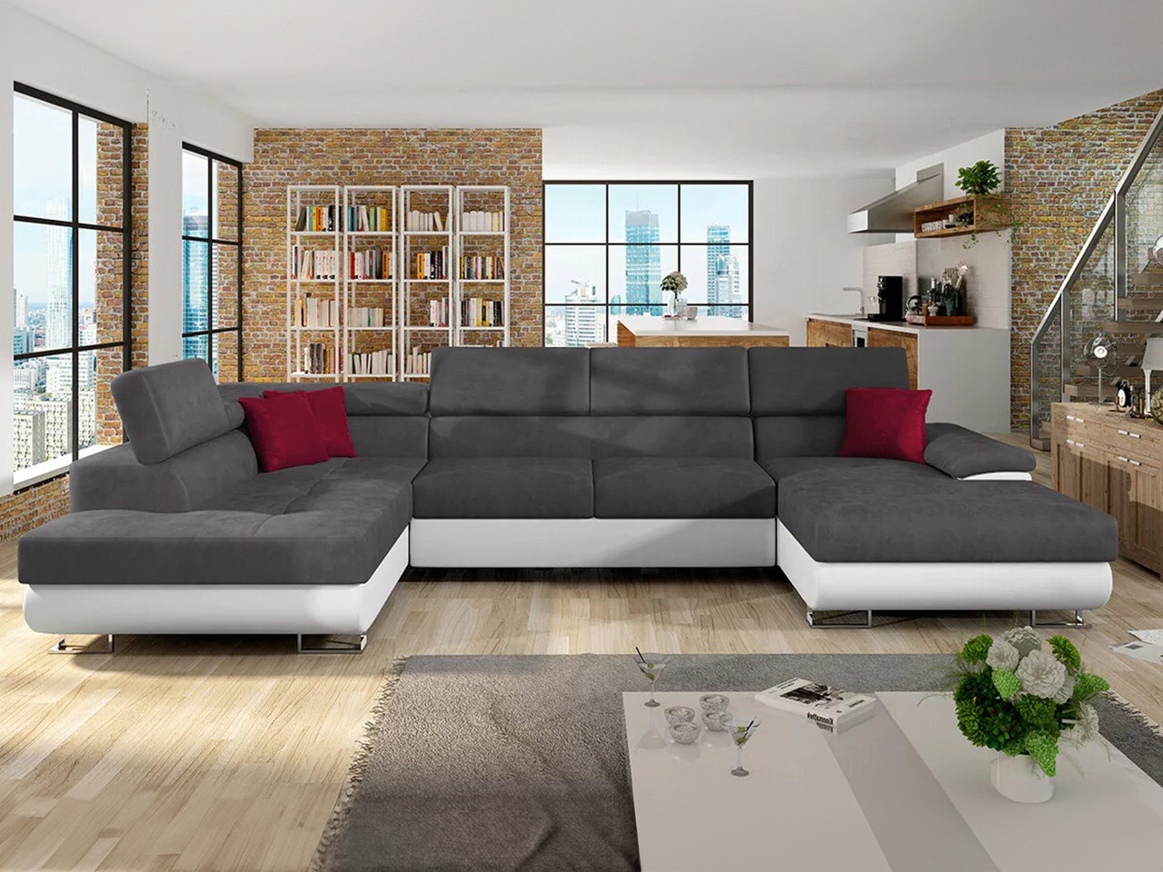 Minkštas kampas Comfivo Ruta IV (Soft 017 + Uttario Velvet 2971 + Kronos 02)