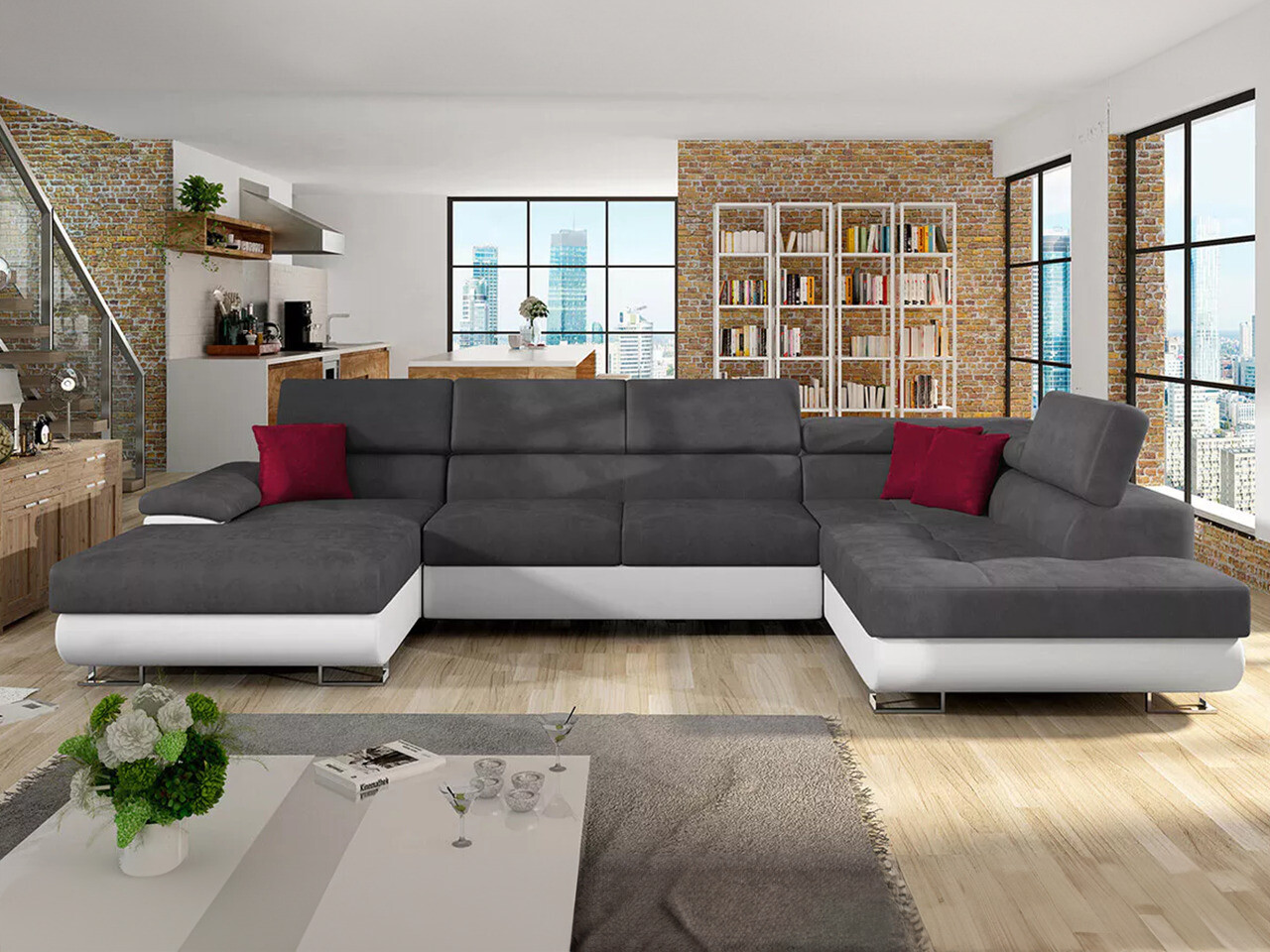 Minkštas kampas Comfivo Ruta IV (Soft 017 + Uttario Velvet 2971 + Kronos 02)