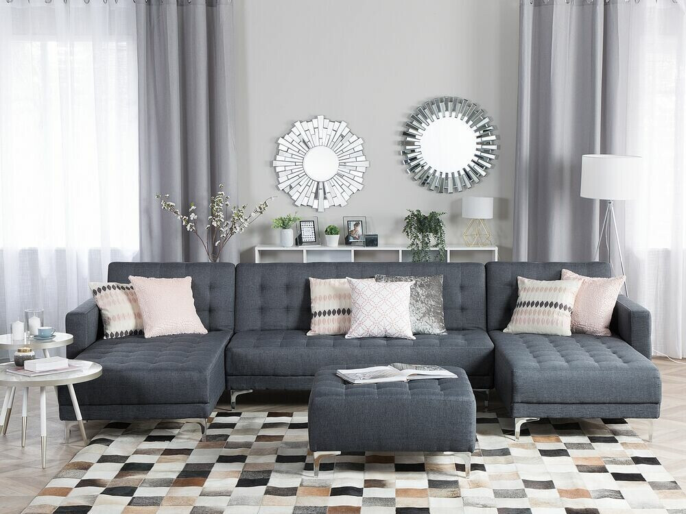 Modulinis minkštas kampas Felvena 108 (Tamsi pilka)