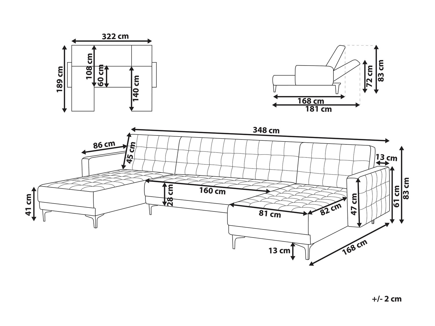 Modulinis minkštas kampas Felvena 109 (Turkis)