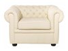 Chesterfield fotelis Cirdoro 105 (Kreminė)