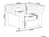 Chesterfield fotelis Cirdoro 105 (Kreminė)